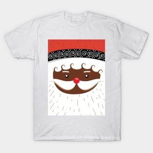 christmas afro american santa claus T-Shirt